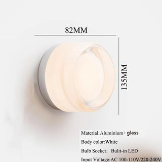 Celako™ Lunaris Wall Light | Glass Bedroom Lighting