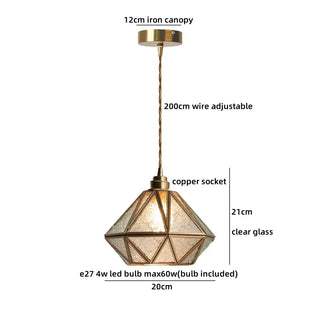 Celako™ Kavira Pendant Light | Glass Dining Room Lighting