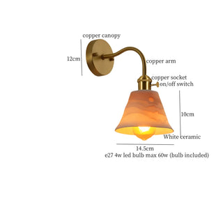 Celako™ Kaolessa Wall Light | Ceramic Bedroom Lighting