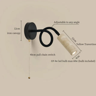 Celako™ Calcaro Wall Light | Yellow Travertine Living Room Lighting