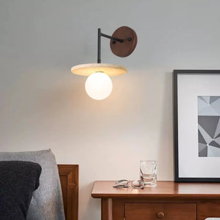 Celako™ Sferra Wall Light | White Glass Japan Style Bedroom Lighting