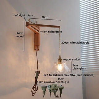 Celako™ Florent Wall Light | Glass Bedroom Lighting