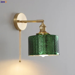 Celako™ Virida Wall Light | Copper Glass Bedroom Lighting