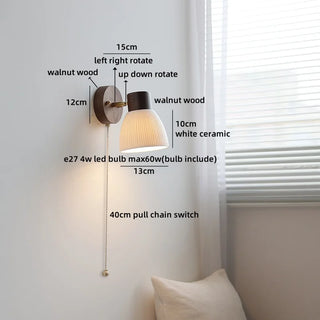 Celako™ Alura Wall Light | Ceramic Bedside Lighting