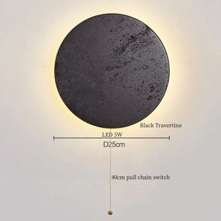 Celako™ Travion Wall Light | Black Travertine Bathroom Lighting