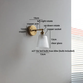 Celako™ Aurique Wall Light | Glass Bedside Lighting