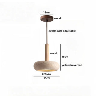 Celako™ Aviora Pendant Light | Travertine Dining Room Lighting