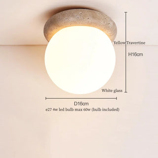Celako™ Sabbiosa Ceiling Light | Yellow Travertine Living Room Lighting
