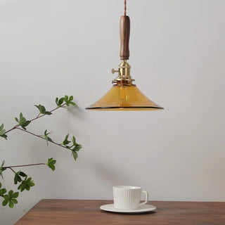 Celako™ Ambriva Pendant Light | Amber Glass Dining Room Lighting