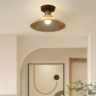 Celako™ Ambrial Ceiling Light | Amber Glass Nordic