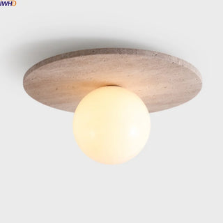Celako™ Calaro Ceiling Light | Yellow Travertine Kitchen Island Lighting