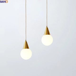 Celako™ Cupiro Pendant Light | Glass Copper Bedroom Lighting
