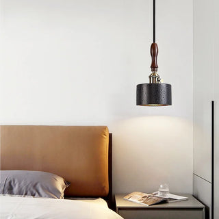 Celako™ Umbralux Pendant Light | Black Travertine Dining Room Lighting