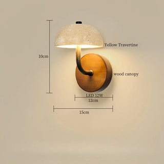 Celako™ Calcario Wall Light | Yellow Travertine Bedroom Lighting