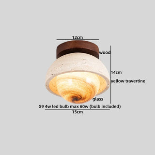 Celako™ Calcareo Ceiling Light | Yellow Travertine Kitchen Island Lighting