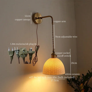 Celako™ Keramosa Wall Light | Ceramic Vintage Bedroom Lighting