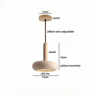 Celako™ Aviora Pendant Light | Travertine Dining Room Lighting