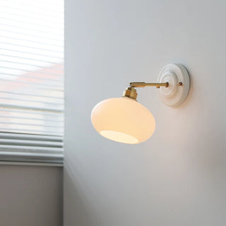 Celako™ Rondure Wall Light | Glass Copper Arm Living Room Lighting