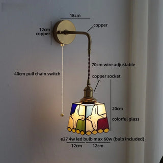 Celako™ Aurina Wall Light | Stained Glass Bedside Lighting