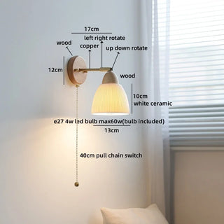 Celako™ Kinari Wall Light | Ceramic Bedroom Lighting