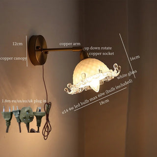 Celako™ Opalier Wall Light | Glass Vintage Living Room Lighting