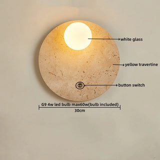 Celako™ Stravia Wall Light | Yellow Travertine Glass Kitchen Island Lighting