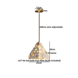 Celako™ Serazo Pendant Light | Terrazzo Bedroom Lighting