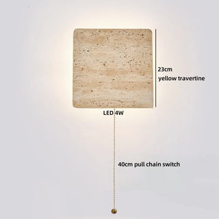 Celako™ Tavelle Wall Light | Yellow Travertine Bedroom Lighting