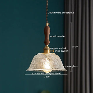 Celako™ Cuora Pendant Light | Copper Glass Bedroom Lighting