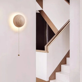 Celako™ Arcuate Wall Light | Yellow Travertine Bedroom Lighting