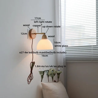 Celako™ Arista Wall Light | Glass Bedside Lighting