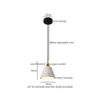 Celako™ Karesansui Pendant Light | Terrazzo Bedroom Lighting