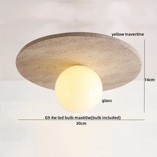 Celako™ Sabura Ceiling Light | Marble Japanese Style Bedroom Lighting