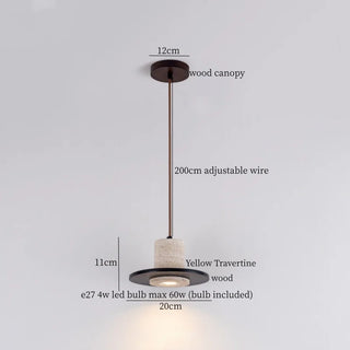 Celako™ Aurepietra Pendant Light | Yellow Travertine Living Room Lighting