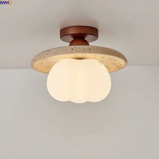 Celako™ Travique Ceiling Light | Yellow Travertine Japan Wabi Sabi