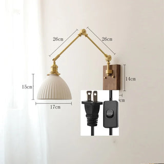 Celako™ Celia Wall Light | Ceramic Bedside Lighting