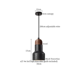 Celako™ Travone Pendant Light | Yellow Travertine Minimalism Living Room Lighting