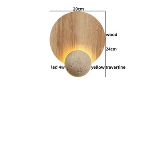 Celako™ Tavine Wall Light | Yellow Travertine Bedroom Lighting