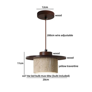 Celako™ Tavora Pendant Light | Travertine Dining Room Lighting