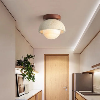 Celako™ Citrina Ceiling Light | Yellow Travertine Japan Wabi Sabi