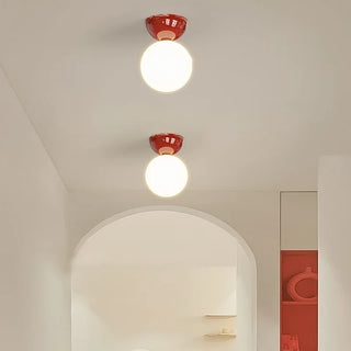 Celako™ Ferrovitro Ceiling Light | Glass Iron Living Room Lighting