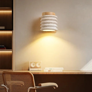 Celako™ Tiburna Wall Light | Yellow Travertine Living Room Lighting