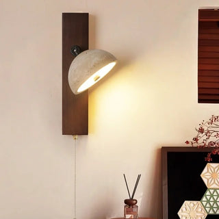 Celako™ Lithera Wall Light | Yellow Travertine Bedroom Lighting