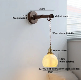 Celako™ Lunari Wall Light | Glass Bedside Lighting