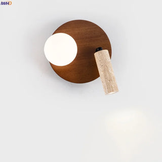 Celako™ Giallo Wall Light | Glass and Wood Bedroom Lighting