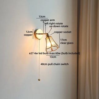 Celako™ Auristal Wall Light | Crystal Bedside Lighting