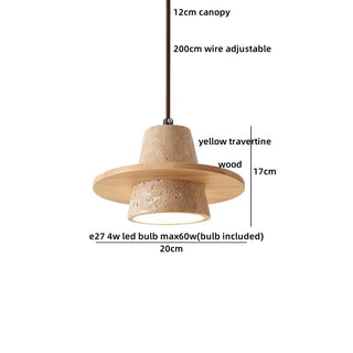 Celako™ Traverti Pendant Light | Travertine Dining Room Lighting