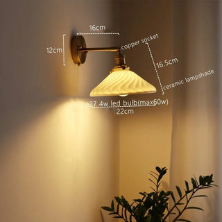 Celako™ Obvara Wall Light | Copper Bedroom Lighting