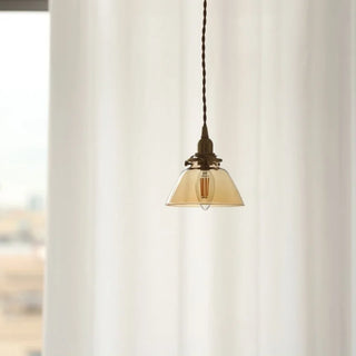 Celako™ Ambraze Pendant Light | Amber Glass Bedroom Lighting