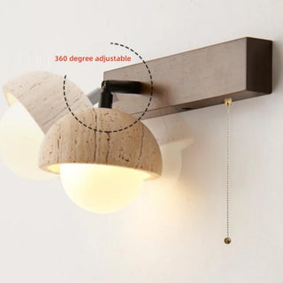 Celako™ Lunavertine Wall Light | Yellow Travertine Contemporary